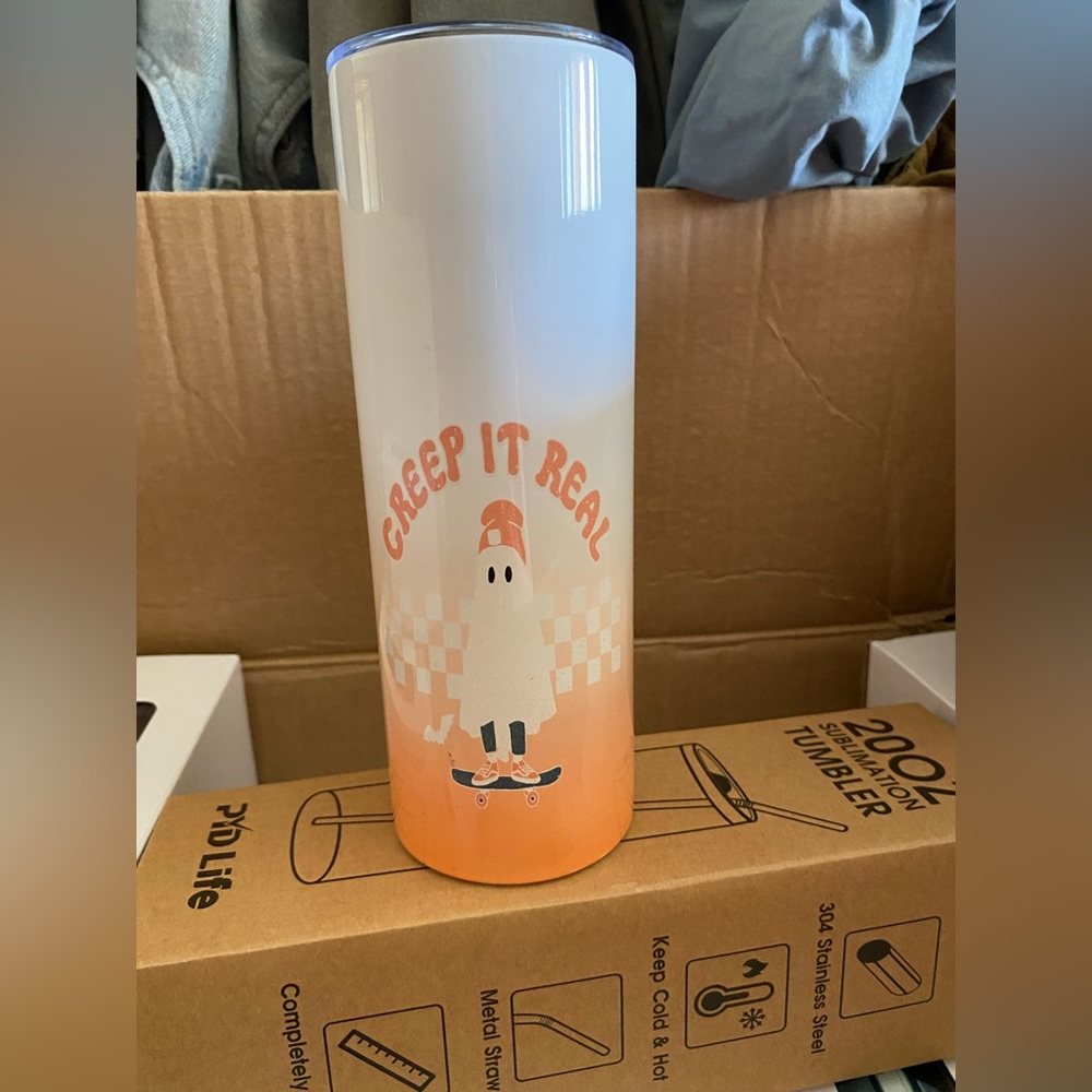 New 20oz Sublimation Tumbler- Comes W/Reusable Straw & Lid